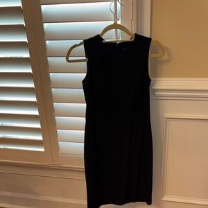 Petite Ann Taylor Elegant Navy Blue Sleeveless Dress